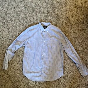Bonobos light blue with red dots casual button up.